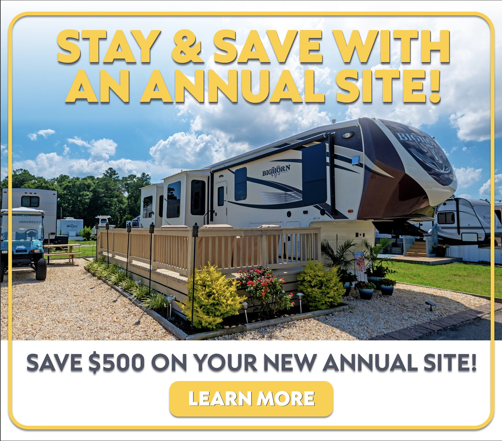 Save $500 on your new annual site!